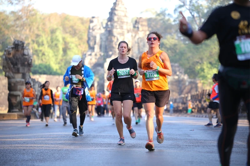  Campuchia tổ chức giải chạy marathon quốc tế tại Công viên Khảo cổ Angkor 