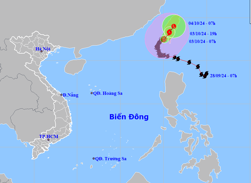 Bão Krathon ra ngoài Biển Đông 