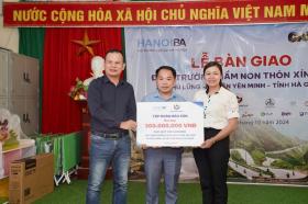 Hội Doanh nghiệp trẻ Hà Nội tiếp sức đến trường cho học sinh vùng cao