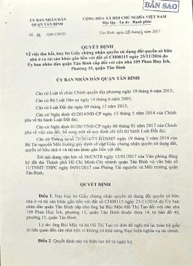 Bị chậm cấp sổ hồng, một gia đình ở Tân Bình lo phải đóng thêm hơn 40 tỉ với bảng giá mới