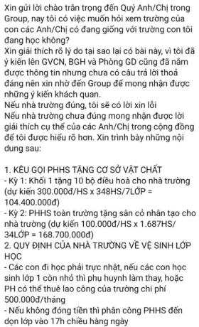 Trường vận động phụ huynh tặng điều hòa, sân cỏ: Kế hoạch đã được phê duyệt